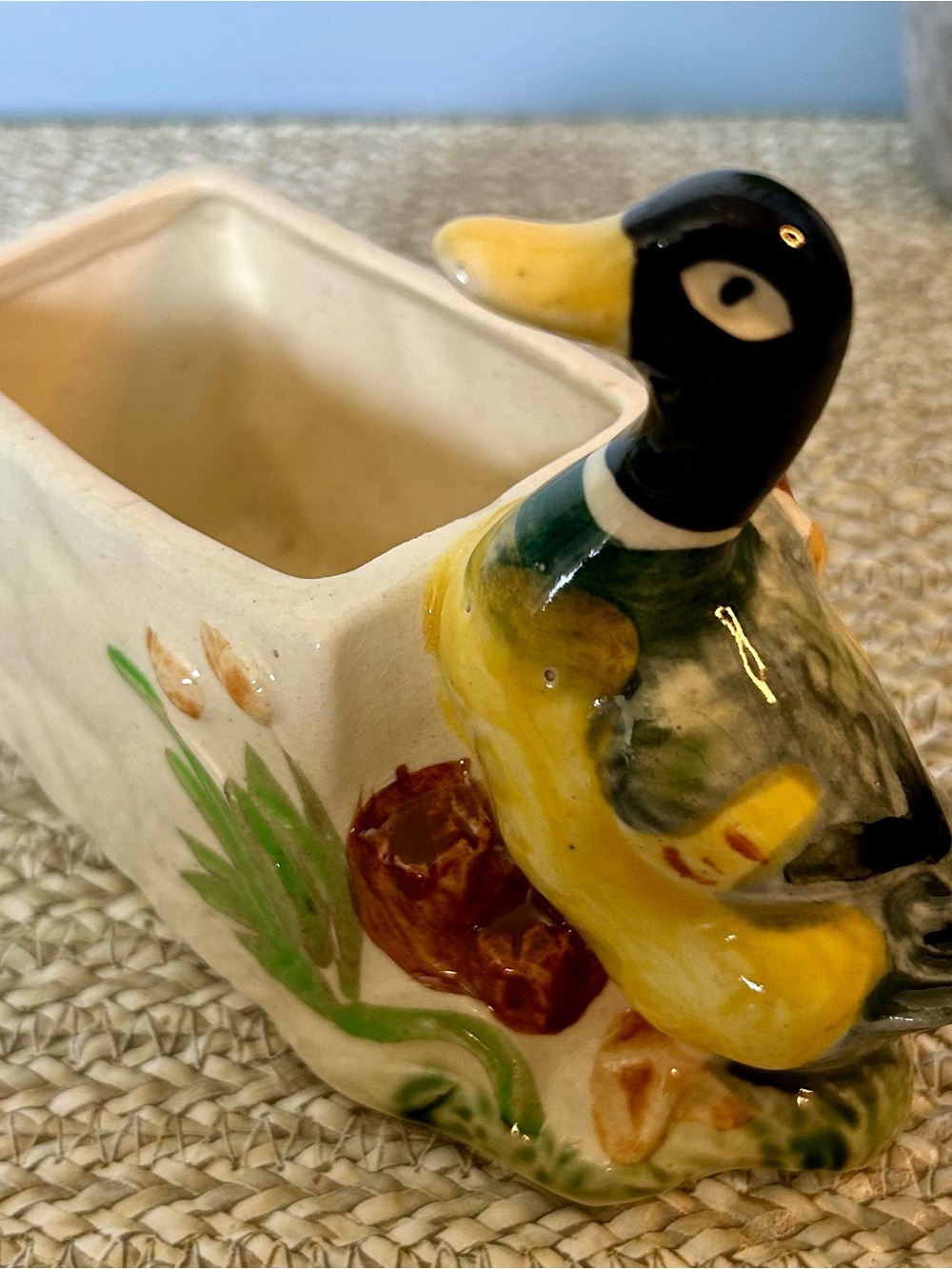 Vintage Japan  Duck Planter 
Cottagecore Farmhouse Decor